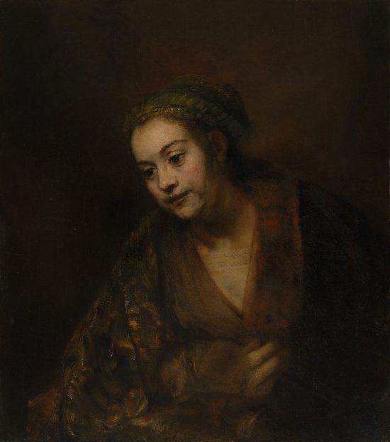 Rembrandt, Rembrandt van Rijn, Portret Hendrickje Stoffels, sztuka niderlandzka, malarstwo niderlandzkie, muzy artystów, Niezła Sztuka