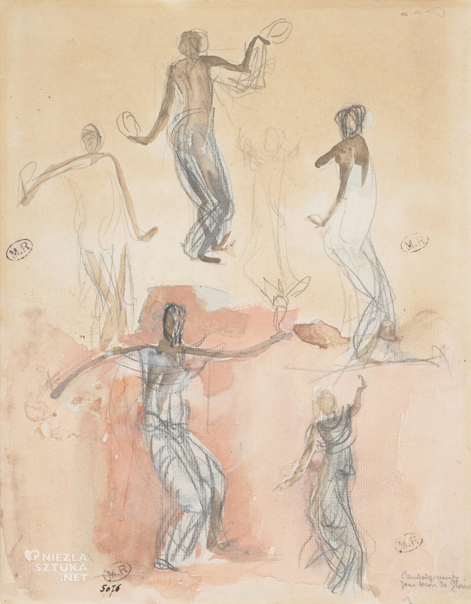 Auguste Rodin, Tancerka, szkic, sztuka francuska, Niezła sztuka