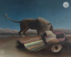 Henri Rousseau, Śpiąca cyganka, malarz naiwny, sztuka naiwna, sztuka francuska, Niezła Sztuka
