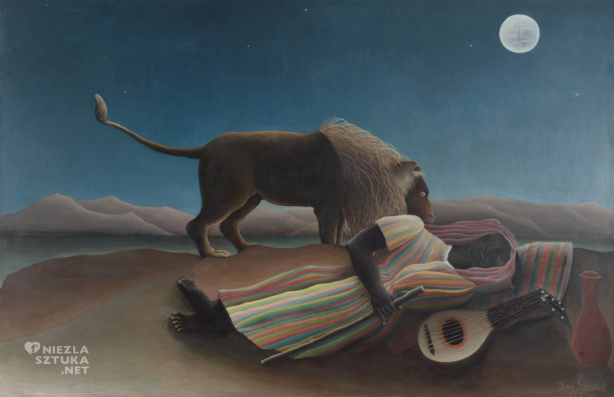 Henri Rousseau, Śpiąca cyganka, malarz naiwny, sztuka naiwna, sztuka francuska, Niezła Sztuka