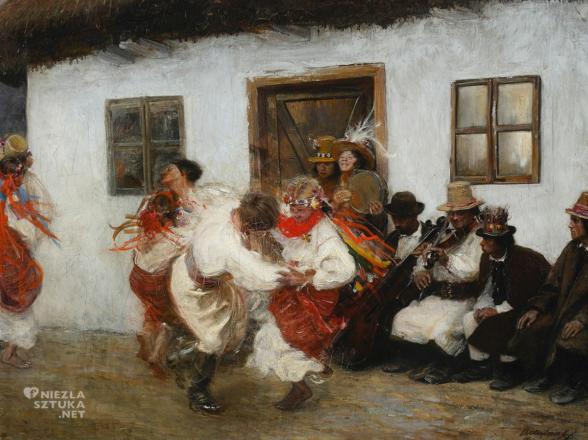 Teodor Axentowicz, Kołomyjka, malarstwo polskie, malarstwo XIX w., sztuka polska, realizm, Młoda Polska, Niezła Sztuka