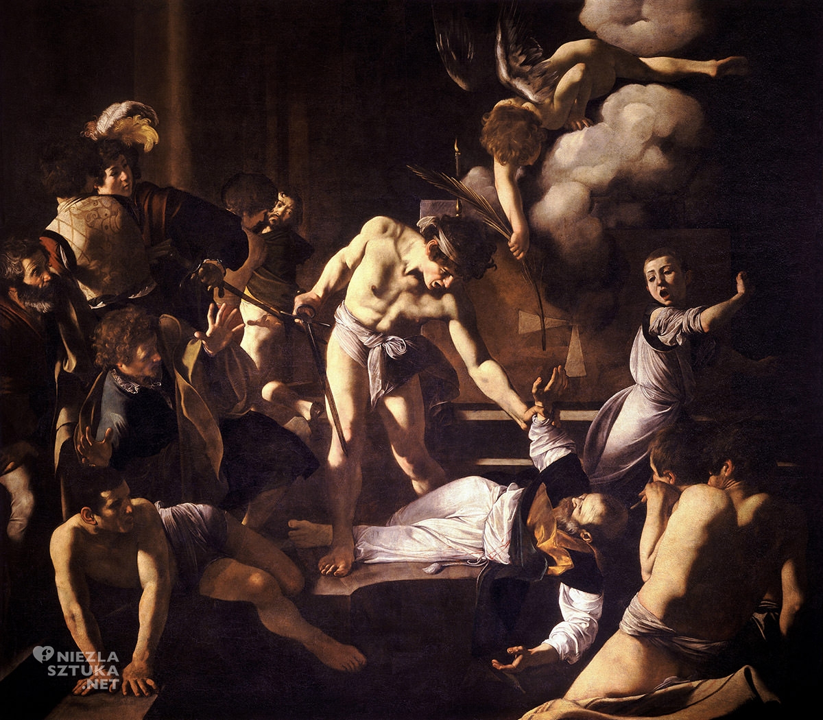 Caravaggio, Męczeństwo świętego Mateusza, sztuka włoska, niezła sztuka