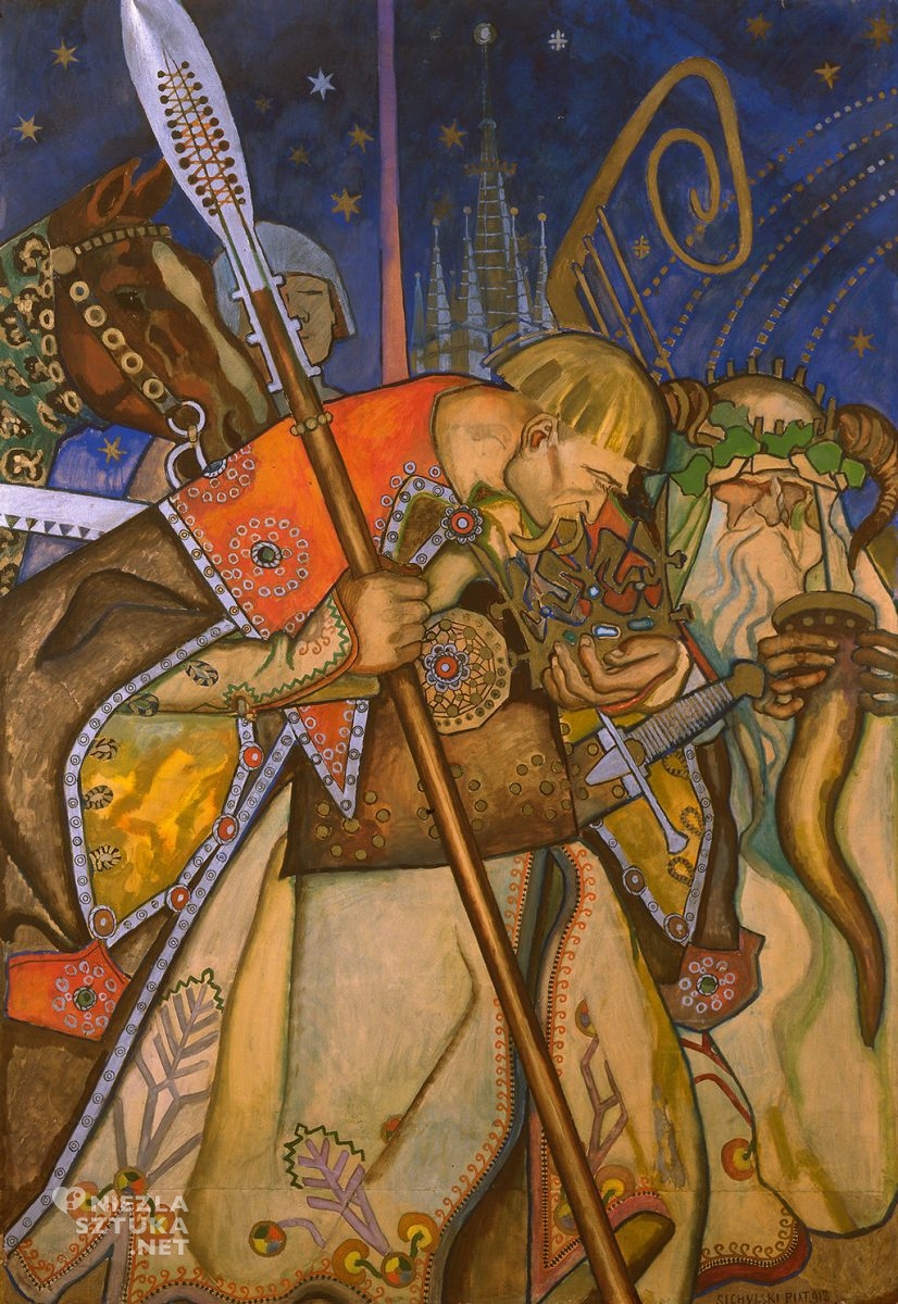 Kazimierz Sichulski, Polska i Litwa, Pokłon trzech króli, tryptyk, sztuka polska, folklor, Niezła Sztuka