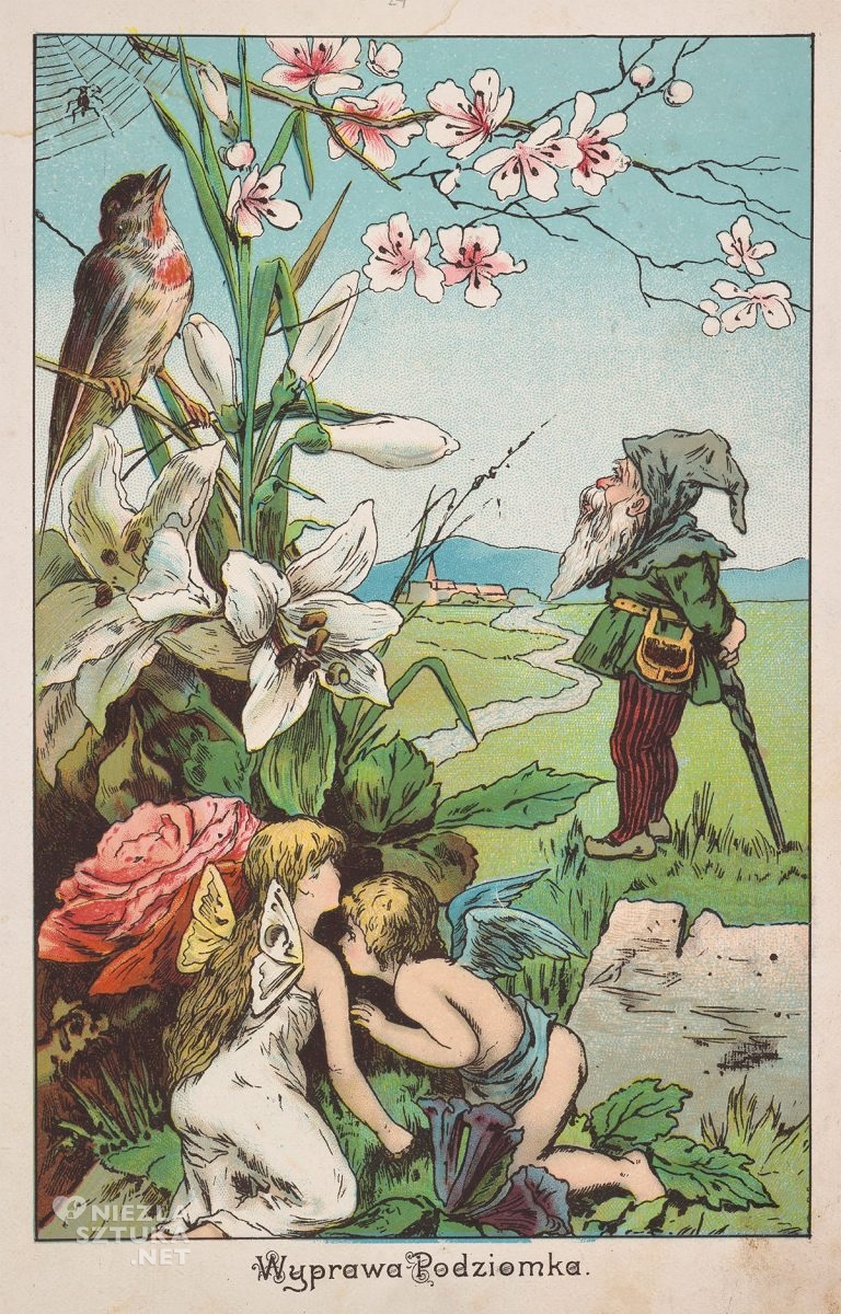 Maria Konopnicka, bajka o krasnoludkach i o sierotce Marysi, ilustracja książkowa, sztuka polska, niezła sztuka