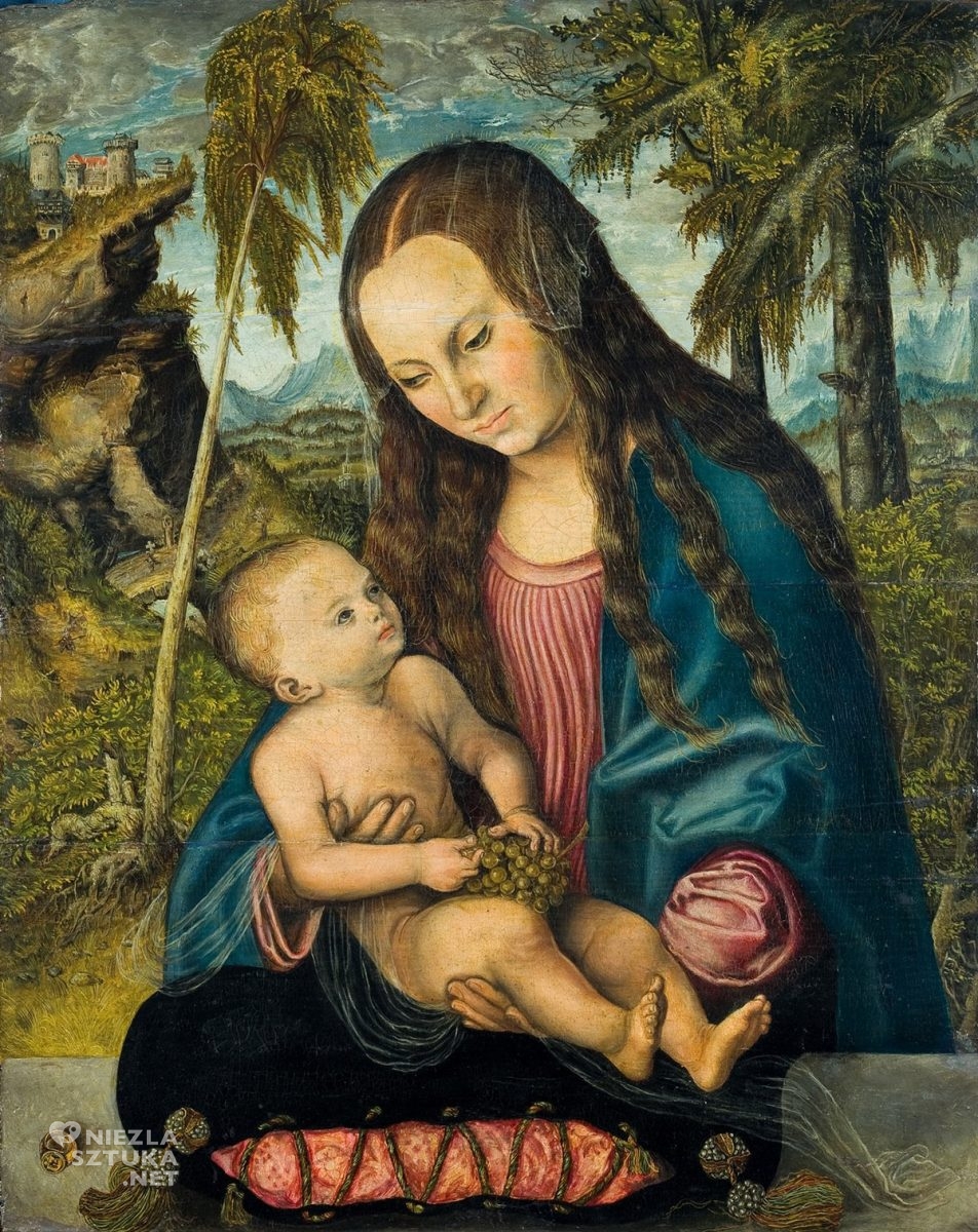 Madonna pod jodłami, Georg Kupke, kopia obrazu Madonna pod jodłami, Lucas Cranach, Wrocław, Niezła sztuka