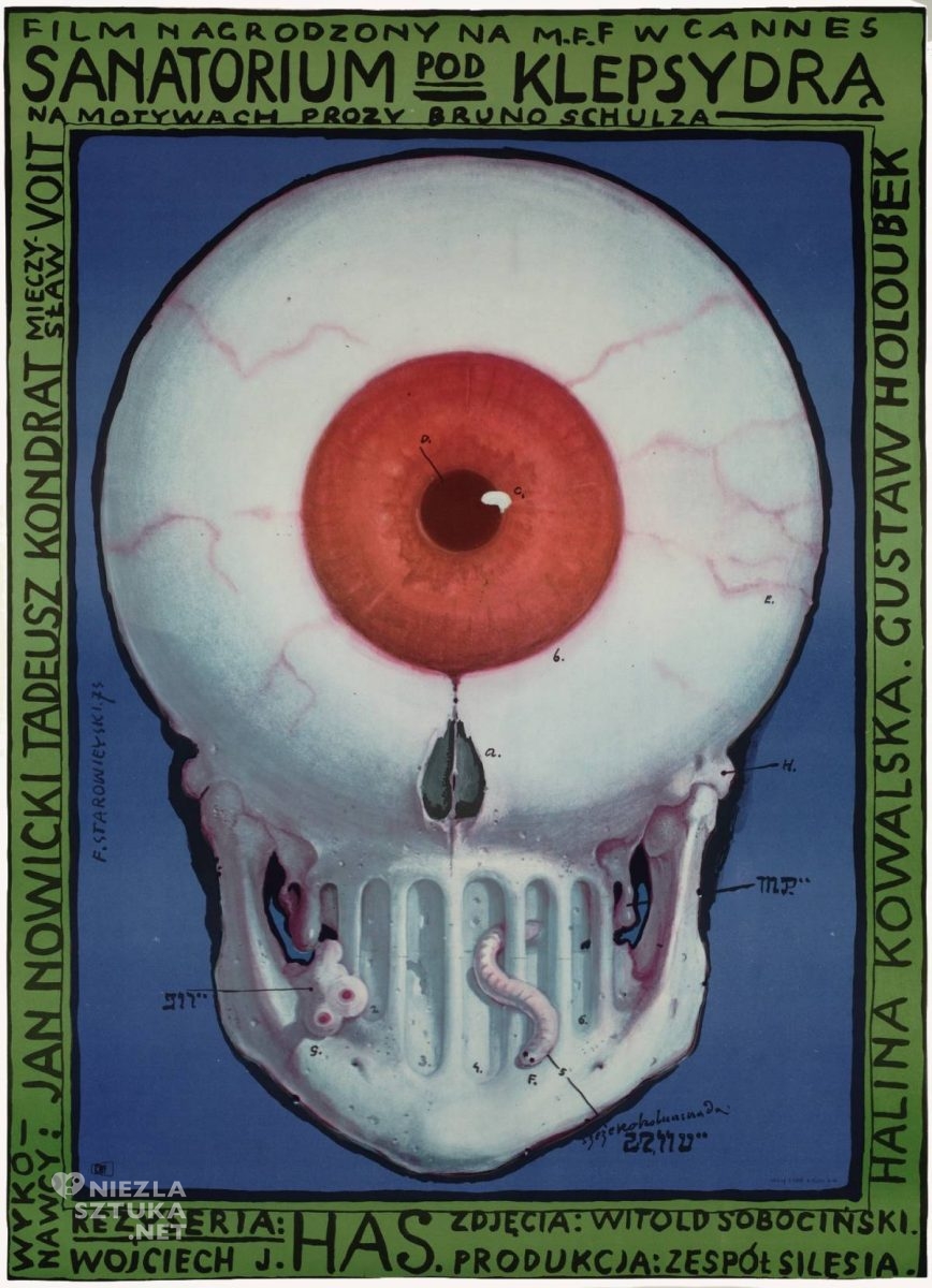 Franciszek Starowieyski, Bruno Schulz, Sanatorium pod klepsydrą, poster, plakat, teatr, niezła sztuka