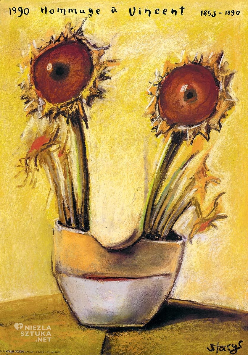 Stasys Eidrigevičius, Hommage à Vincent, sztuka współczesna, plakat, Vincent van Gogh, Niezła Sztuka