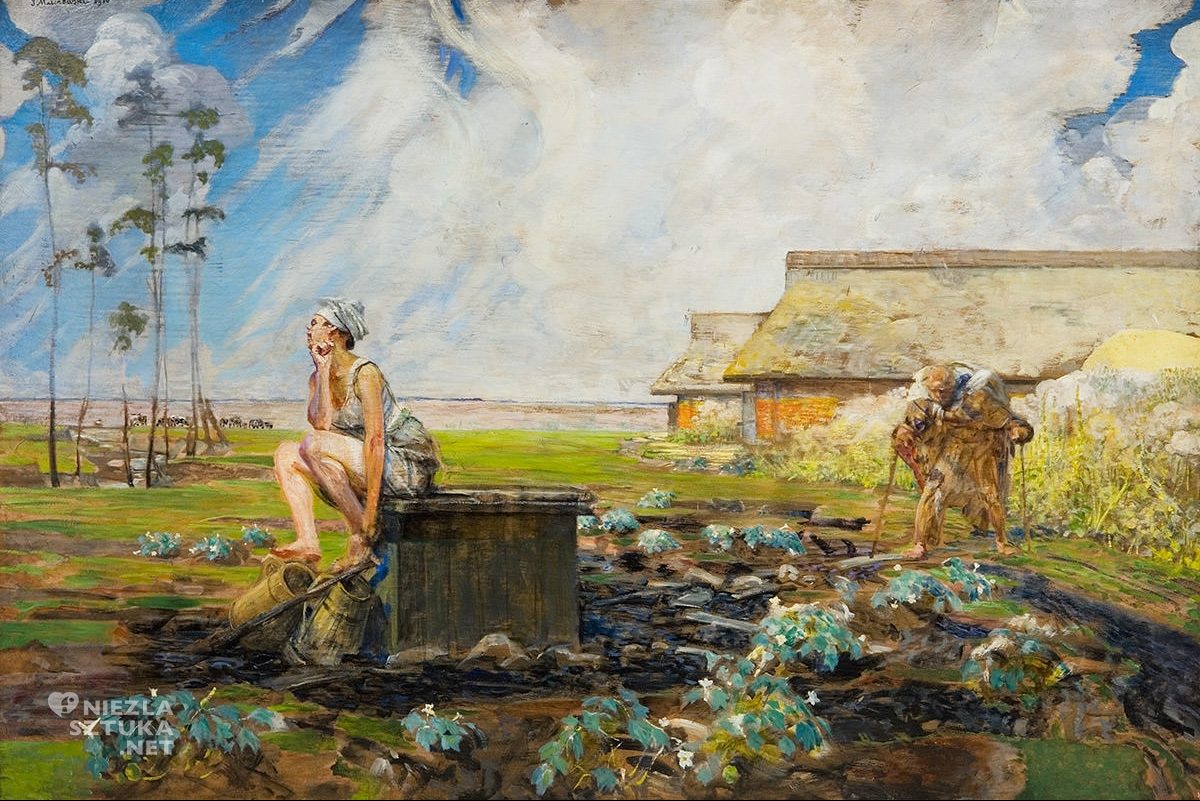 Jacek Malczewski, Zatruta studnia, sztuka polska, symbolizm, malarstwo polskie, Niezła Sztuka