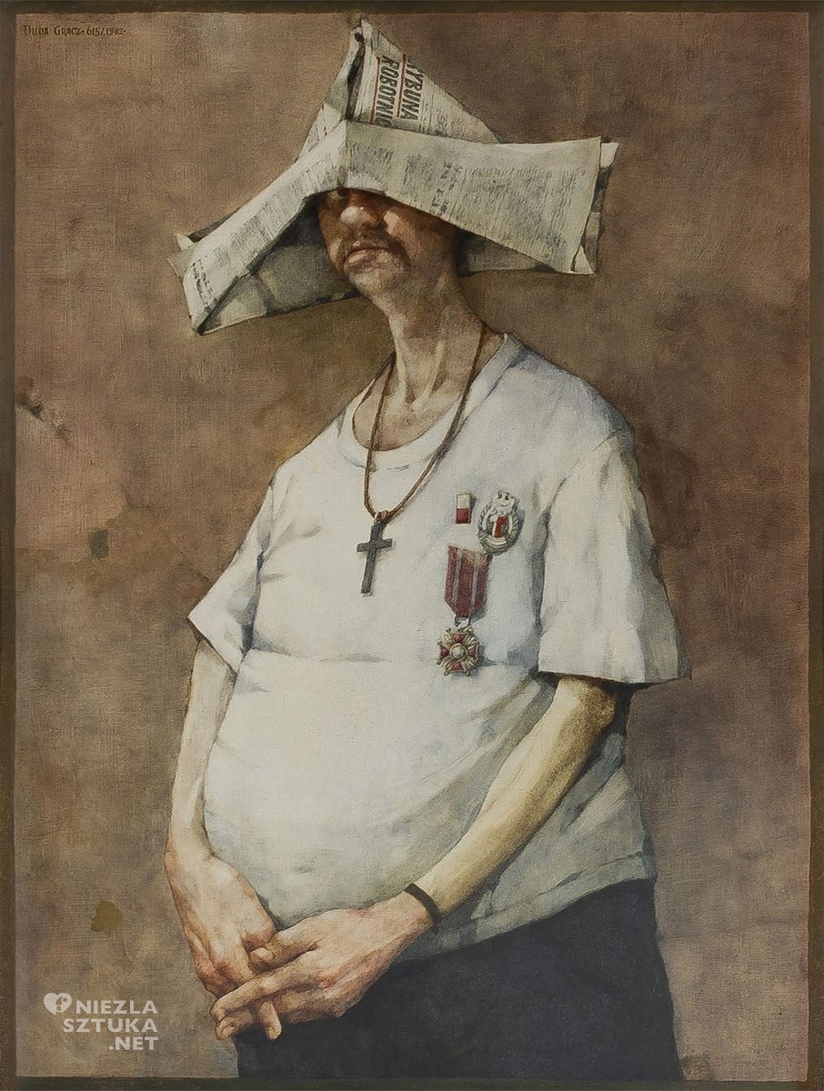 Jerzy Duda-Gracz, Autoportret, malarstwo, sztuka polska, niezła sztuka