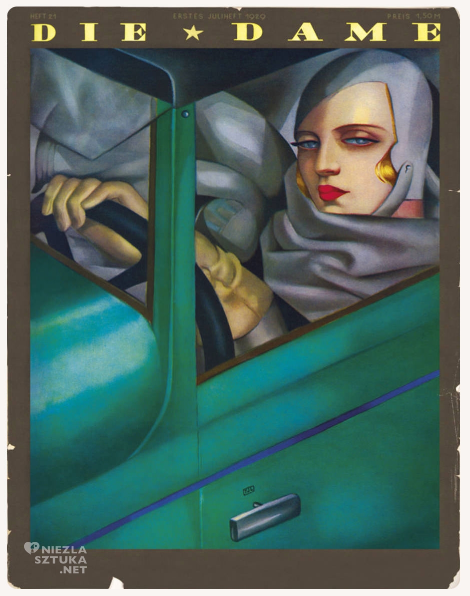 Tamara Łempicka, Tamara de Lempicka, Die Dame, Autoportret w zielonym bugatti, kobiety w sztuce, Niezła Sztuka
