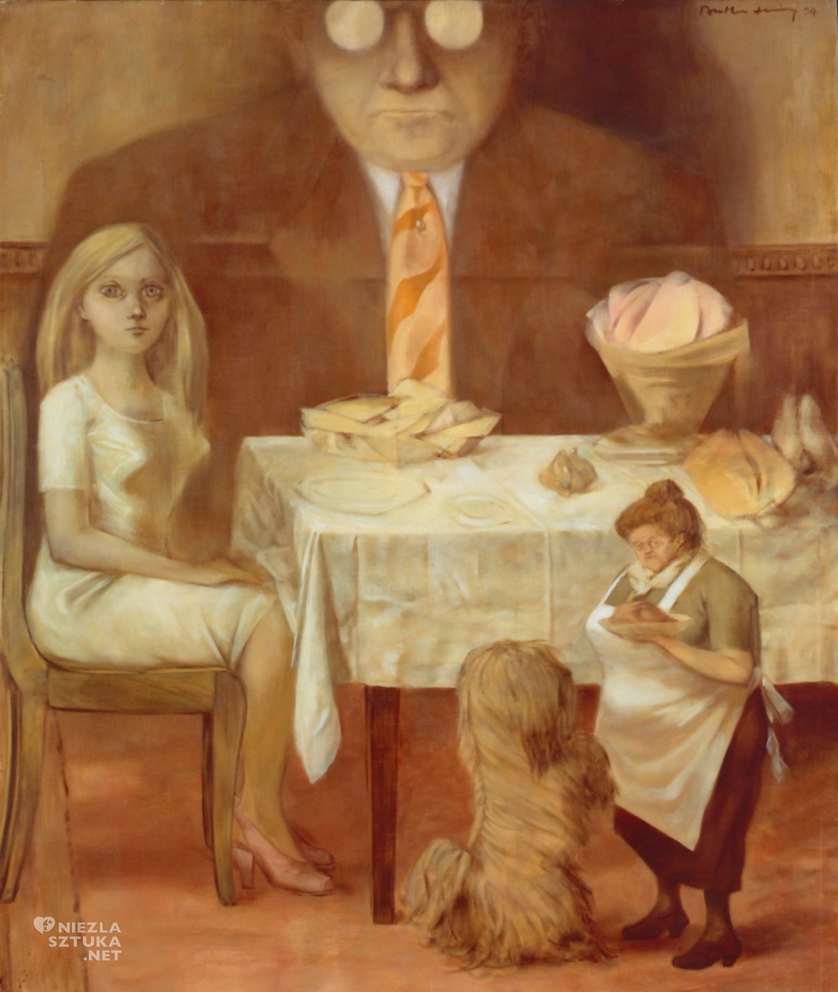 Dorothea Tanning, Portret rodzinny, surrealizm, sztuka surrealistyczna, kobiety w sztuce, niezla sztuka