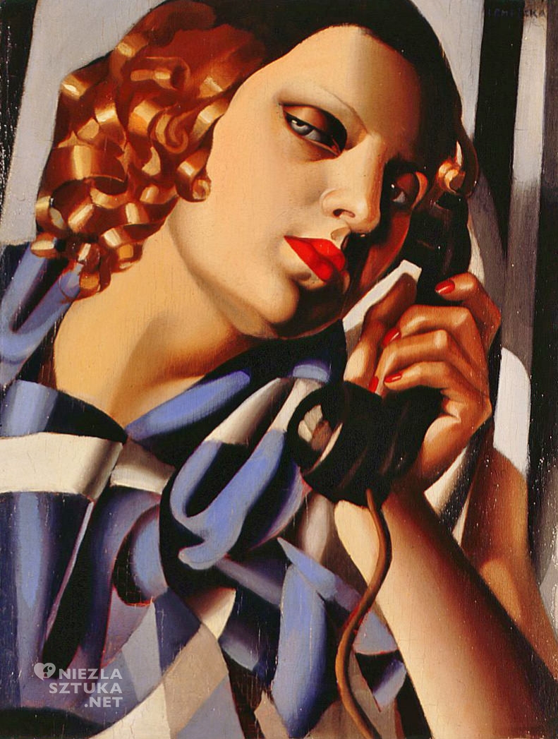 Tamara Łempicka, Telefon, Tamara de Lempicka, kobiety w sztuce, art deco, Niezła Sztuka