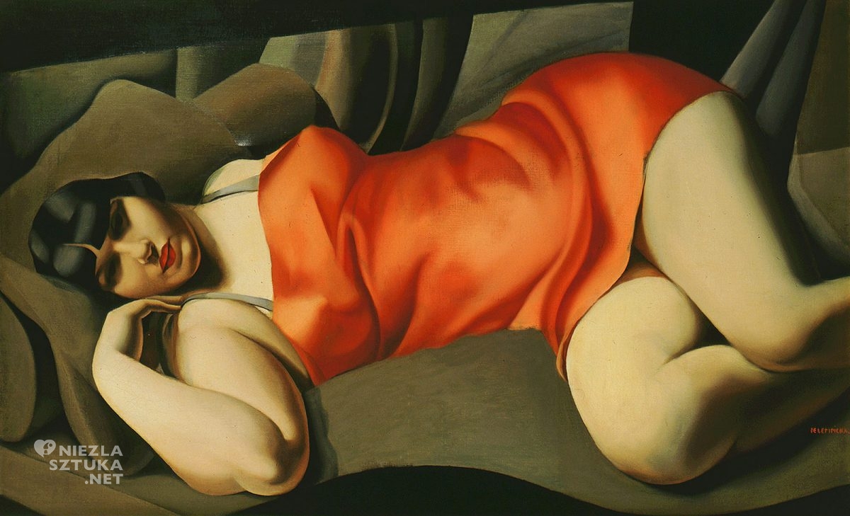Tamara Łempicka, Różowa tunika, Tamara de Lempicka, art deco, kobiety w sztuce, Niezła Sztuka