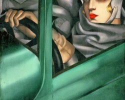 Tamara Łempicka, Autoportret w zielonym bugatti, kobiety w sztuce, art deco, Tamara de Lempicka,Niezła Sztuka