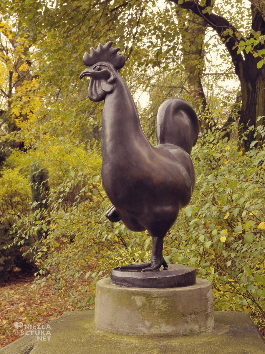 Magdalena Gross, rzeźbiarka, rzeźba, Kogut, Warszawskie Zoo, niezła sztuka