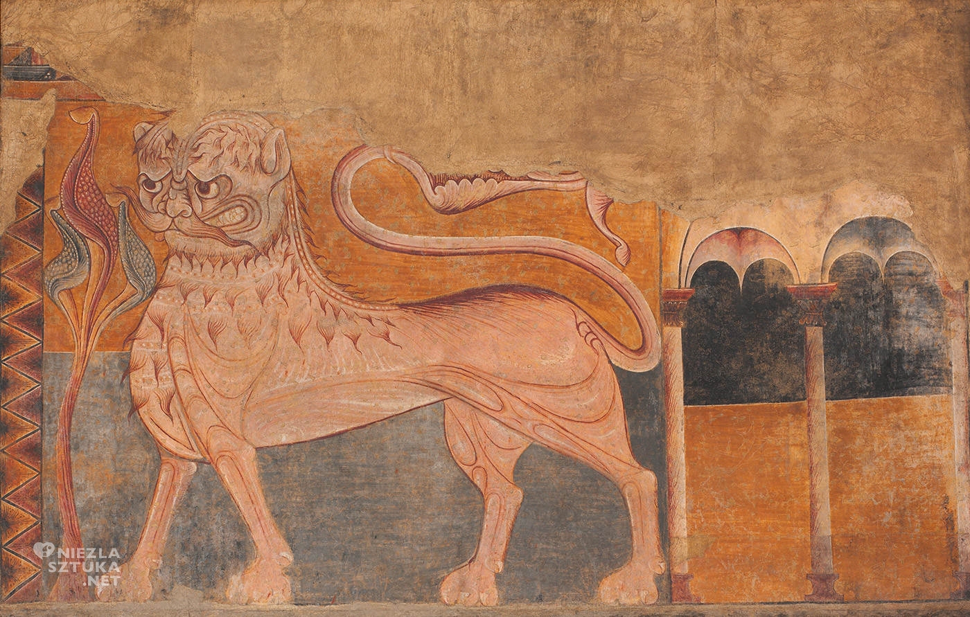 Lew, średniowiecze, zwierzęta, sztuka hiszpańska, Niezła Sztuka