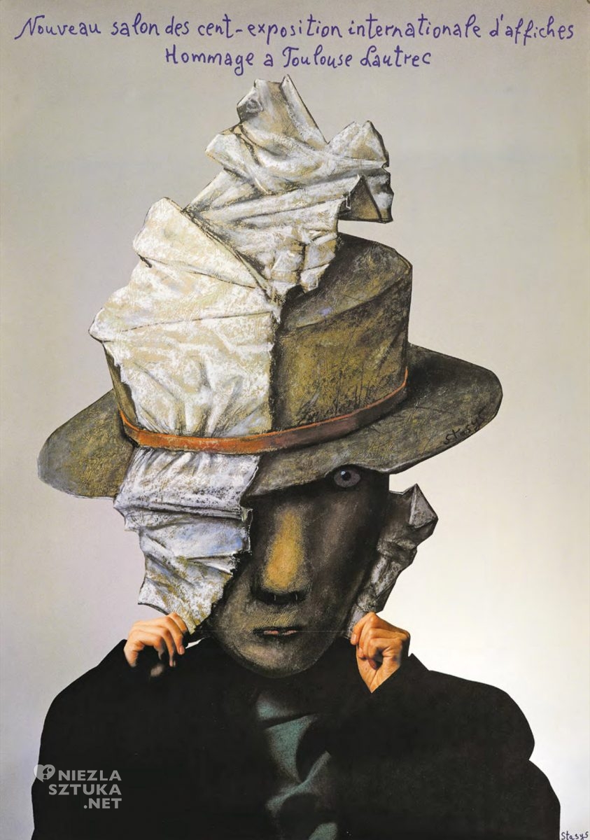 Stasys Eidrigevičius, Hommage à Toulouse-Lautrec, plakat, grafika, sztuka współczesna, Niezła Sztuka