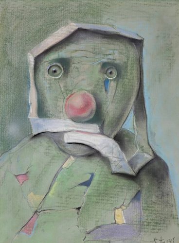Stasys Eidrigevičius, Głowa, sztuka współczesna, pastel, Niezła Sztuka