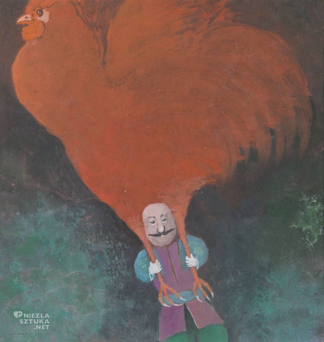 Stasys Eidrigevičius, ilustracja do książki, Księżycowe syn, Alina Afanasjew, Niezła Sztuka