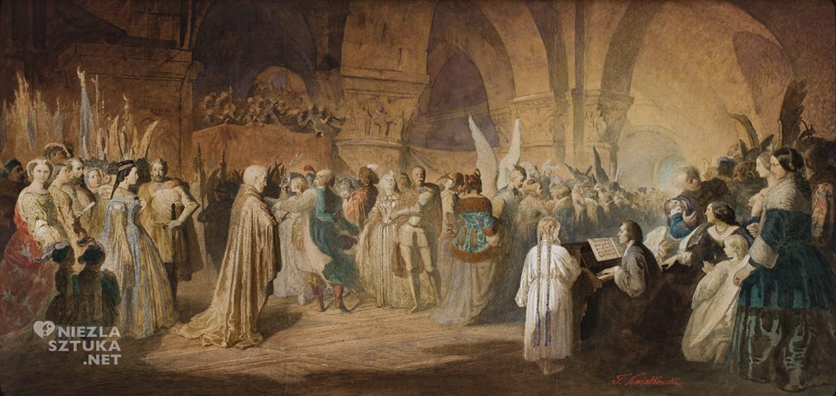 Teofil Kwiatkowski, Bal w Hôtel Lambert w Paryżu, Polonez Chopina, sztuka polska, malarstwo polskie, Niezła Sztuka