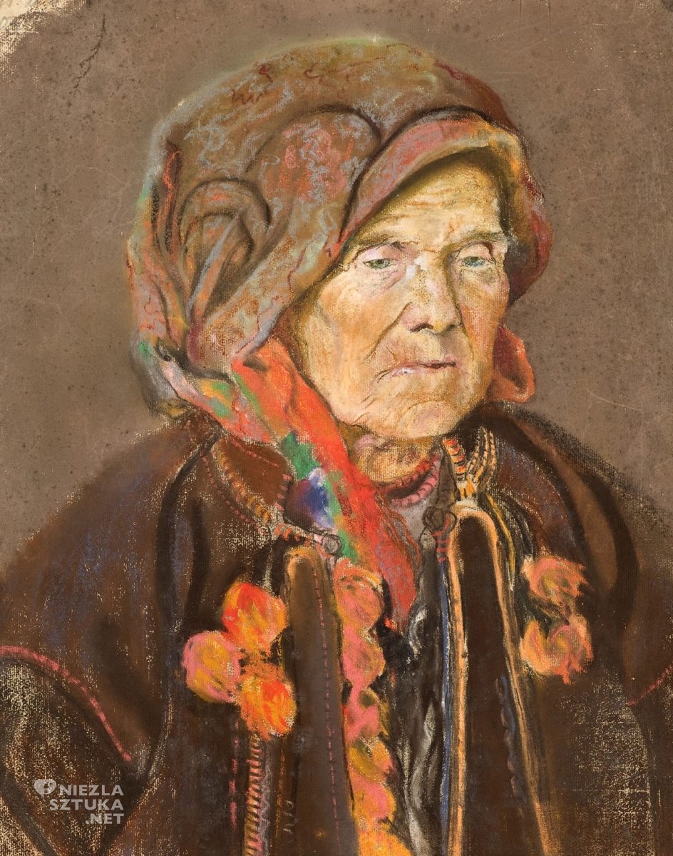 Kazimierz Sichulski, Studium portretowe, sztuka polska, malarstwo polskie, folklor, Niezła Sztuka