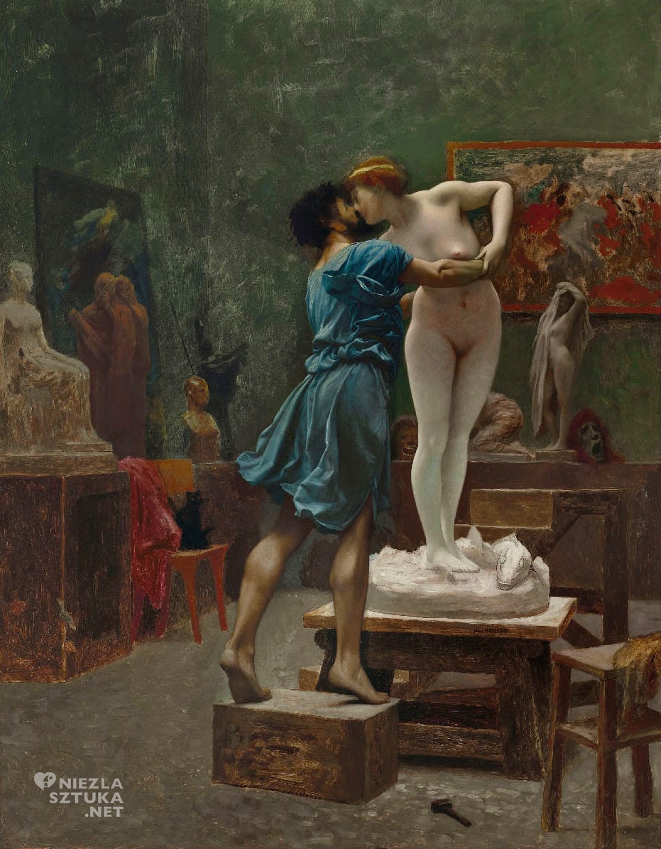 Jean-Leon Gerome, Pigmalion i Galatea, sztuka francuska, malarstwo europejskie, Niezła Sztuka