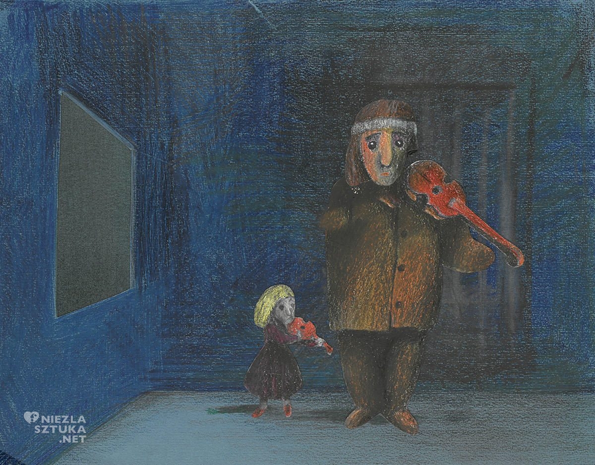 Stasys Eidrigevičius, projekt scenografii, fil, Muzeum Kinematografii, Łódź, niezła sztuka