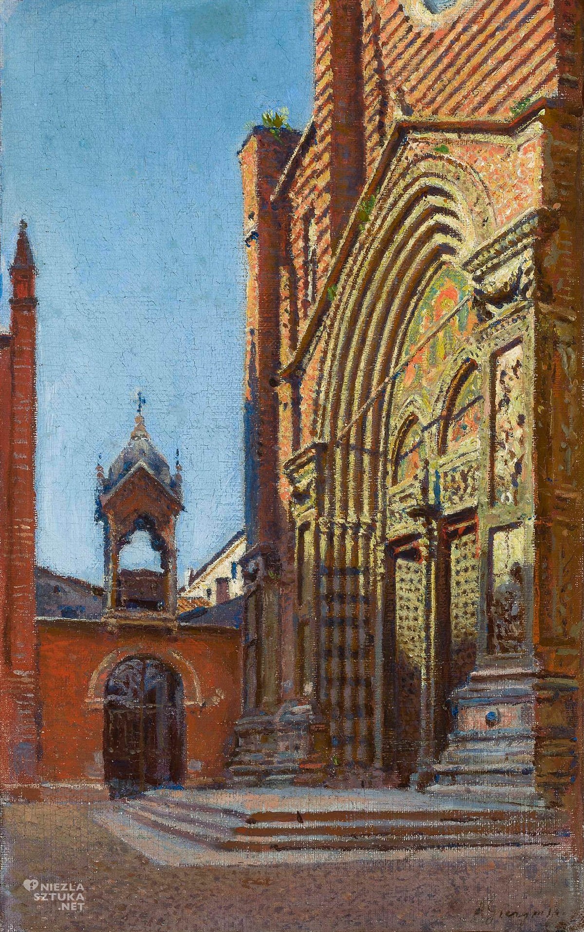 Aleksander Gierymski, Werona, kościół, portal, architektura, architektura sakralna, niezła sztuka