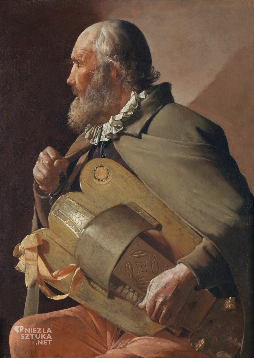 Georges de La Tour, Niewidomy mężczyzna grający na lirze, sztuka francuska, barok, Niezła Sztuka