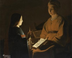 Georges de La Tour, Edukacja dziewicy, barok sztuka francuska, Luwr, Niezła Sztuka