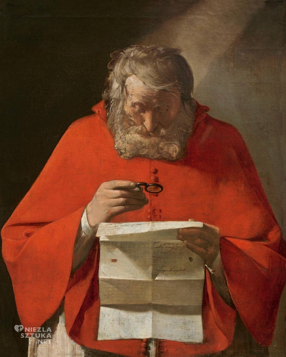 Georges de La Tour, Święty Hieronim czytający listy, sztuka francuska, sztuka religijna, barok, Niezła Sztuka