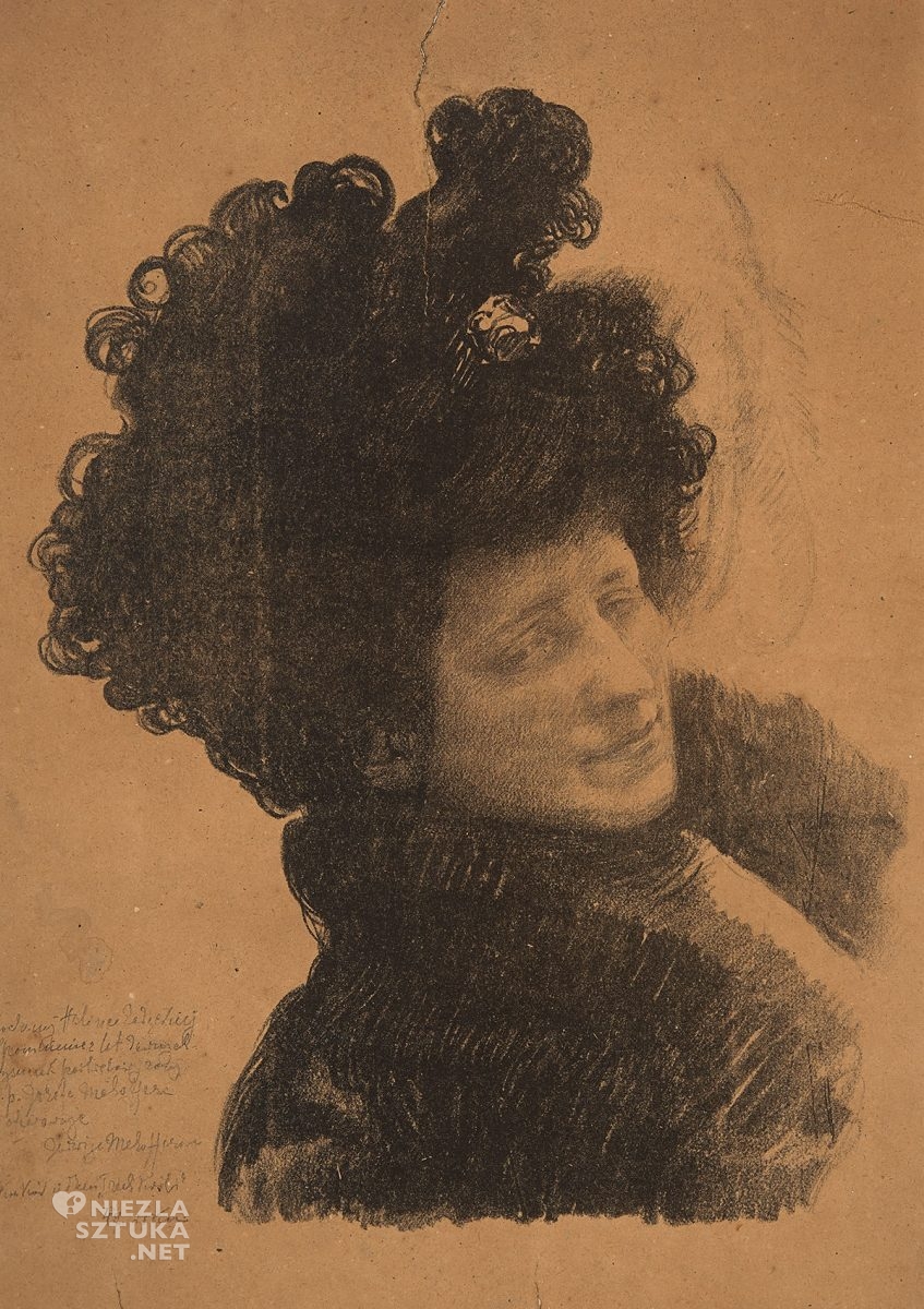 Józef Mehoffer, Portret żony artysty, Jadwiga Mehoffer, sztuka polska, Niezła Sztuka