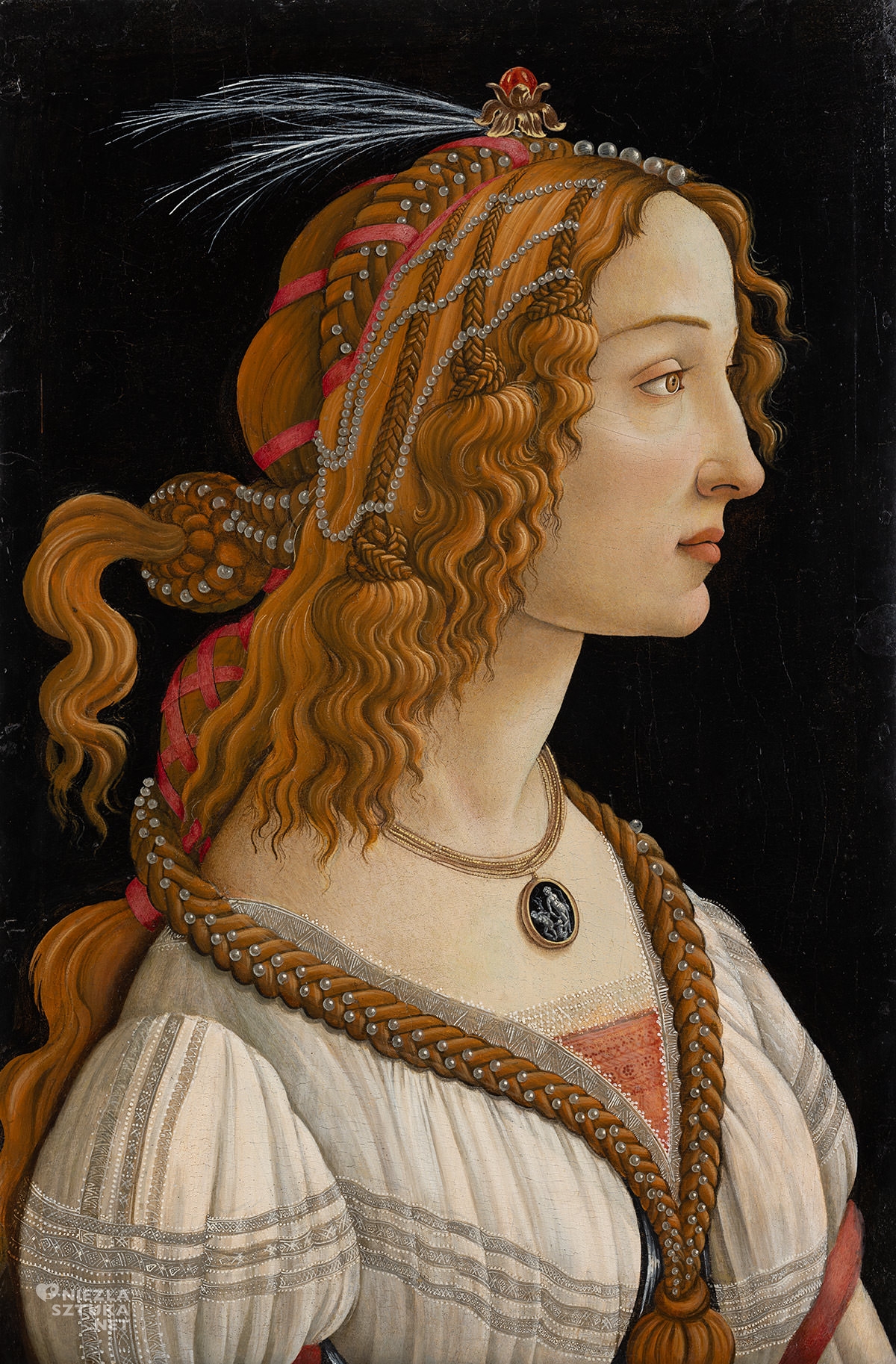 Sandro Botticelli, Simonetta Vespucci, malarstwo włoskie, niezła sztuka