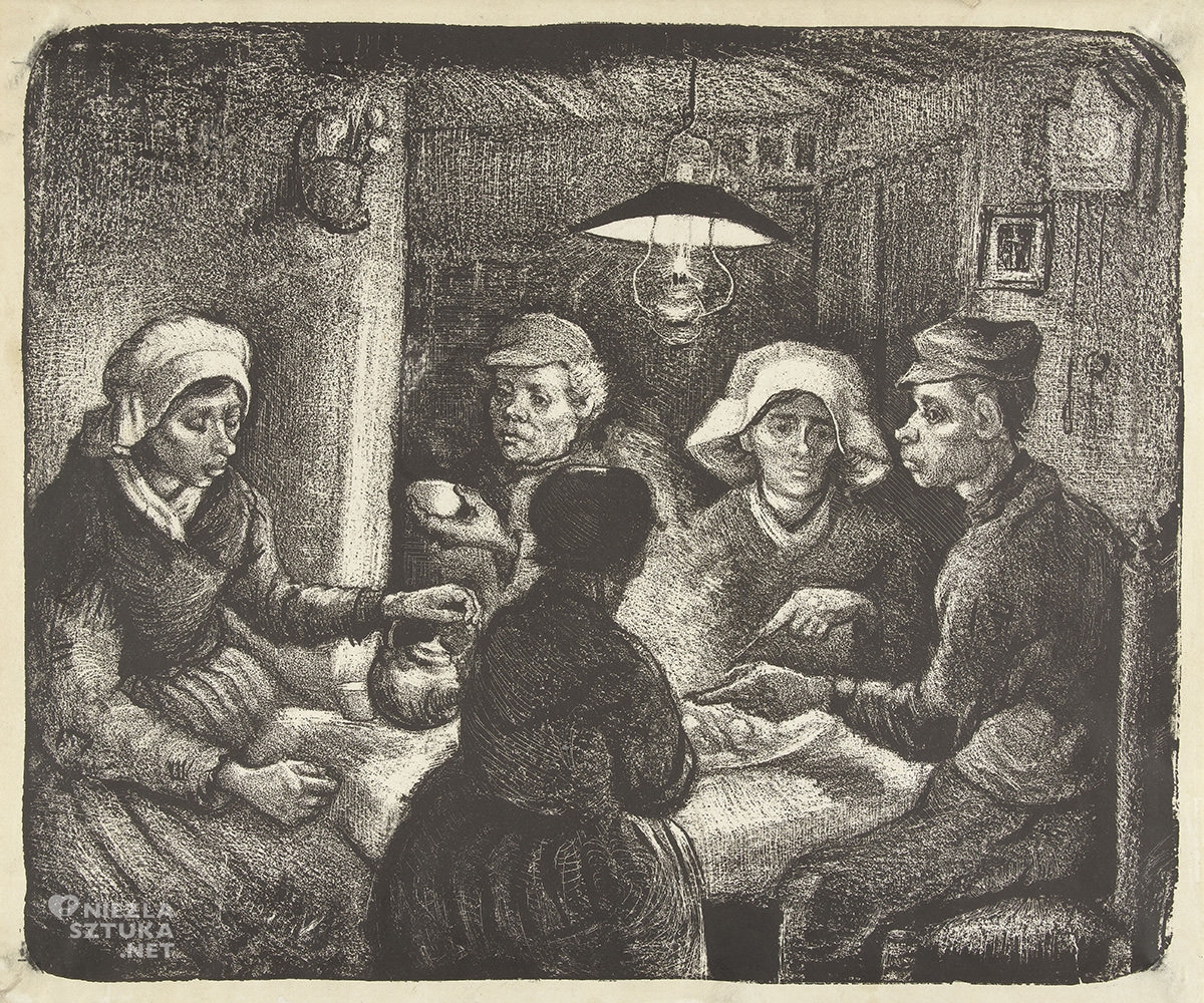 Vincent van Gogh, jedzący kartofle, impresjonizm, niezła sztuka