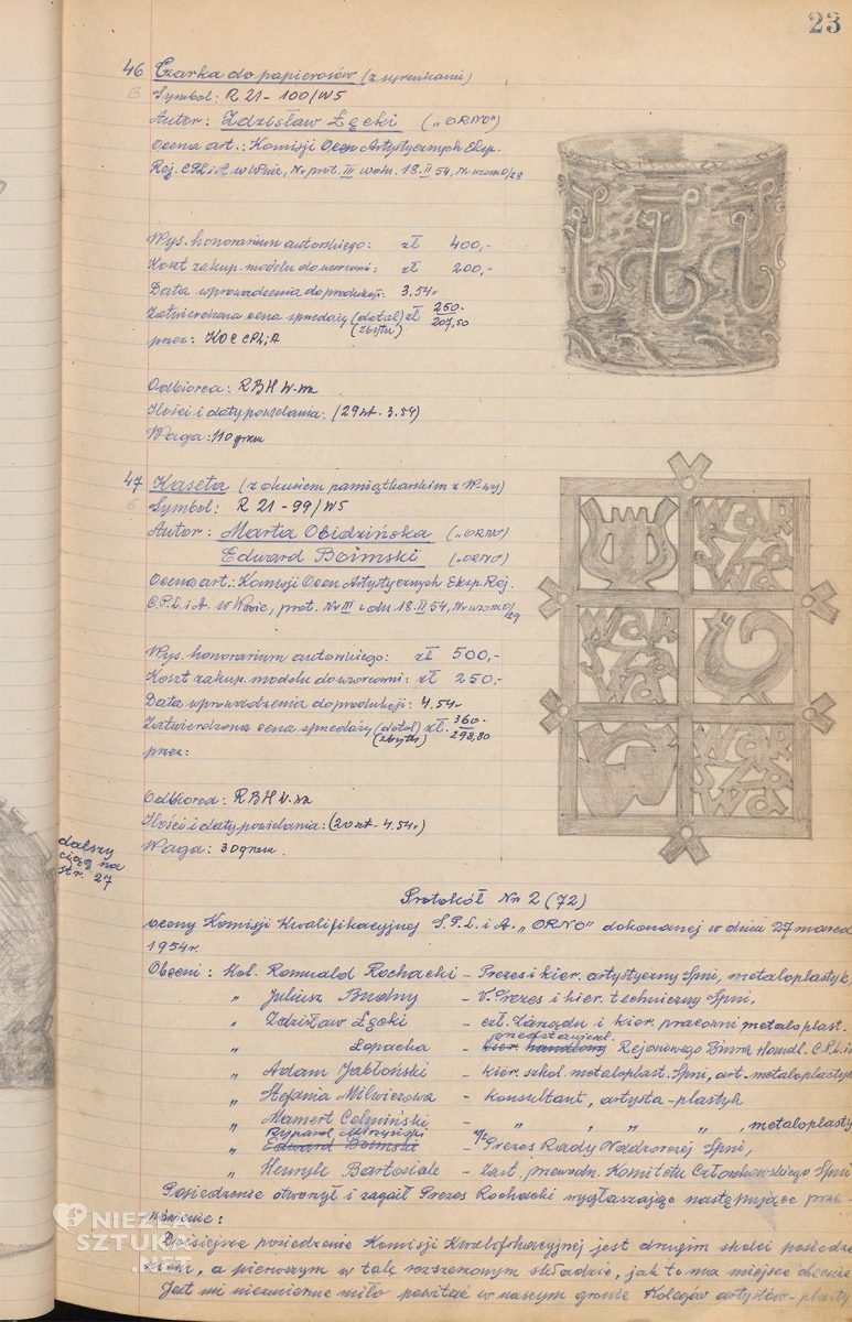 wzornik, Księga Spółdzielni ORNO, biżuteria, rękodzielnictwo, design, niezła sztuka