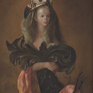 Leonor Fini, Portrait de Femme aus feuilles d'acanthe, kobiety w sztuce, surrealizm, Niezła Sztuka