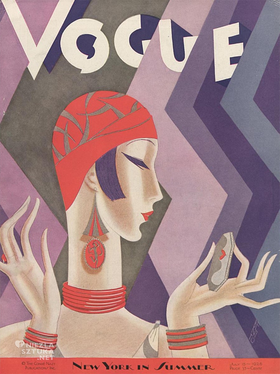 Vogue, art deco, vogue okładka, niezła sztuka