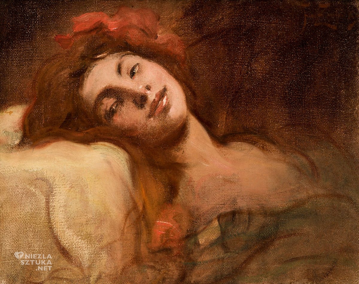 Franciszek Żmurko, Studium głowy kobiecej, sztuka polska, malarstwo polskie, Niezła Sztuka