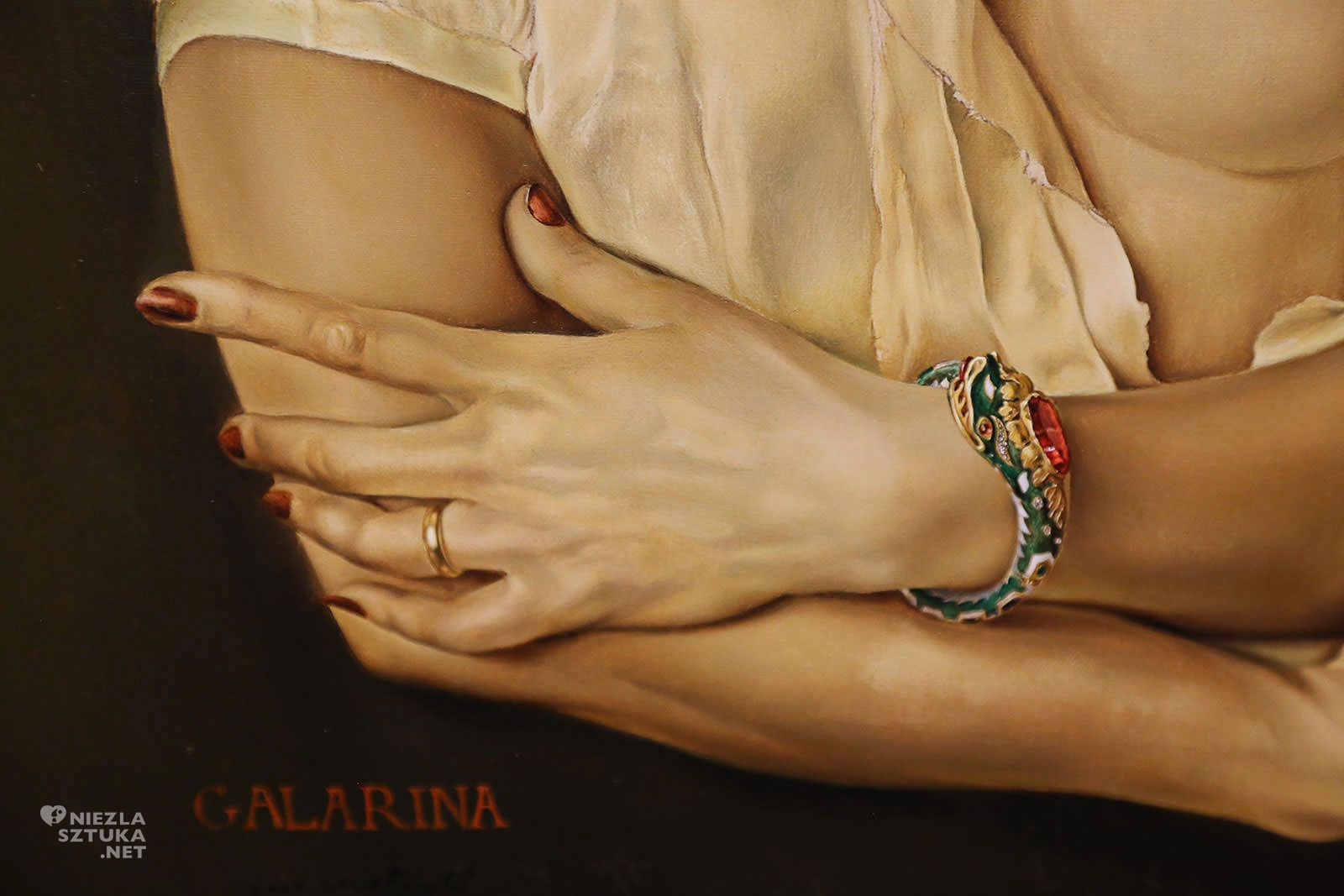 Salvador Dali, Gala Dali, portret, kobieta, uroboros, niezła sztuka