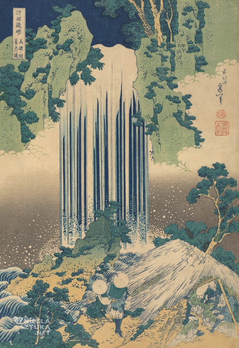 Hokusai Katsushika, A Tour of the Waterfalls of the Provinces, sztuka japońska, Niezła Sztuka