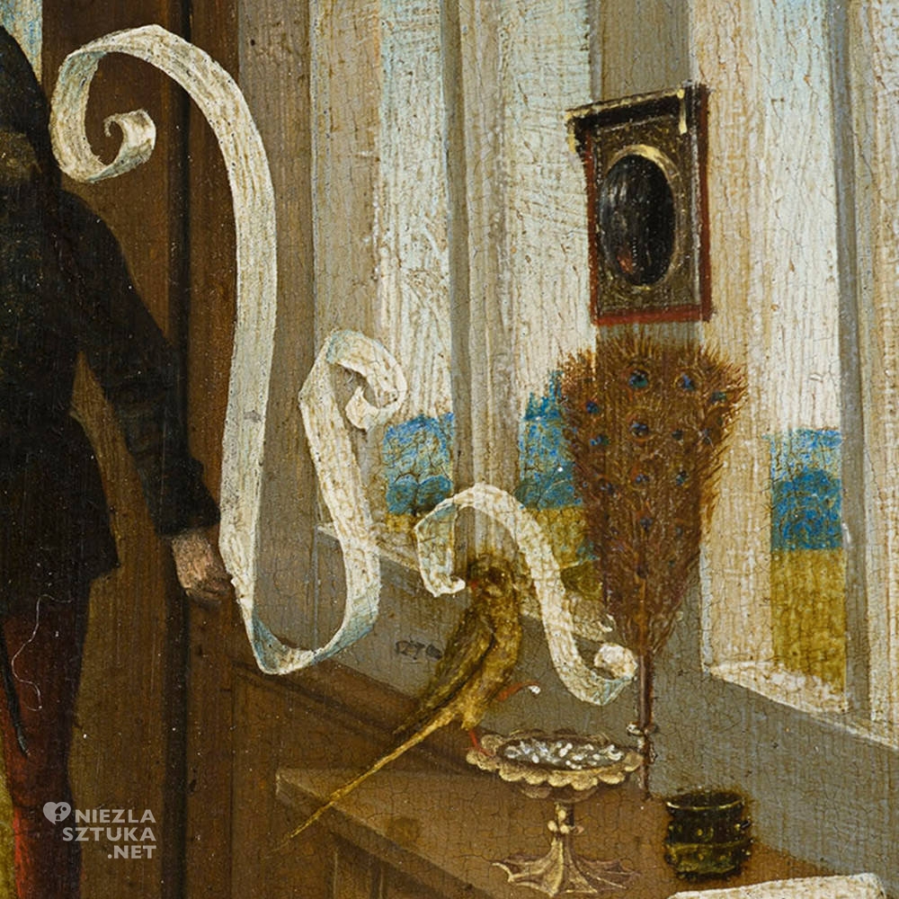 Mistrz Dolnoreński, Czary miłosne, detal, średniowiecze, Niezła Sztuka