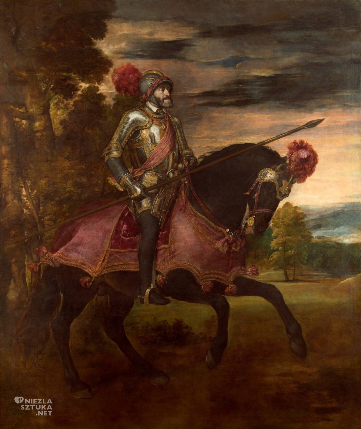 Tycjan, Karol V po bitwie pod Mühlbergiem, sztuka włoska, renesans, Niezła Sztuka