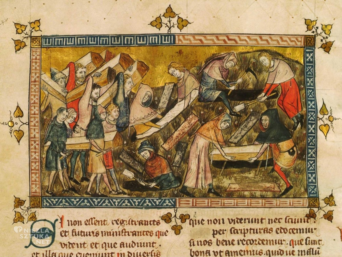 Epidemia w Turnai, średniowiecze, plaga, manuskrypty, Niezła Sztuka