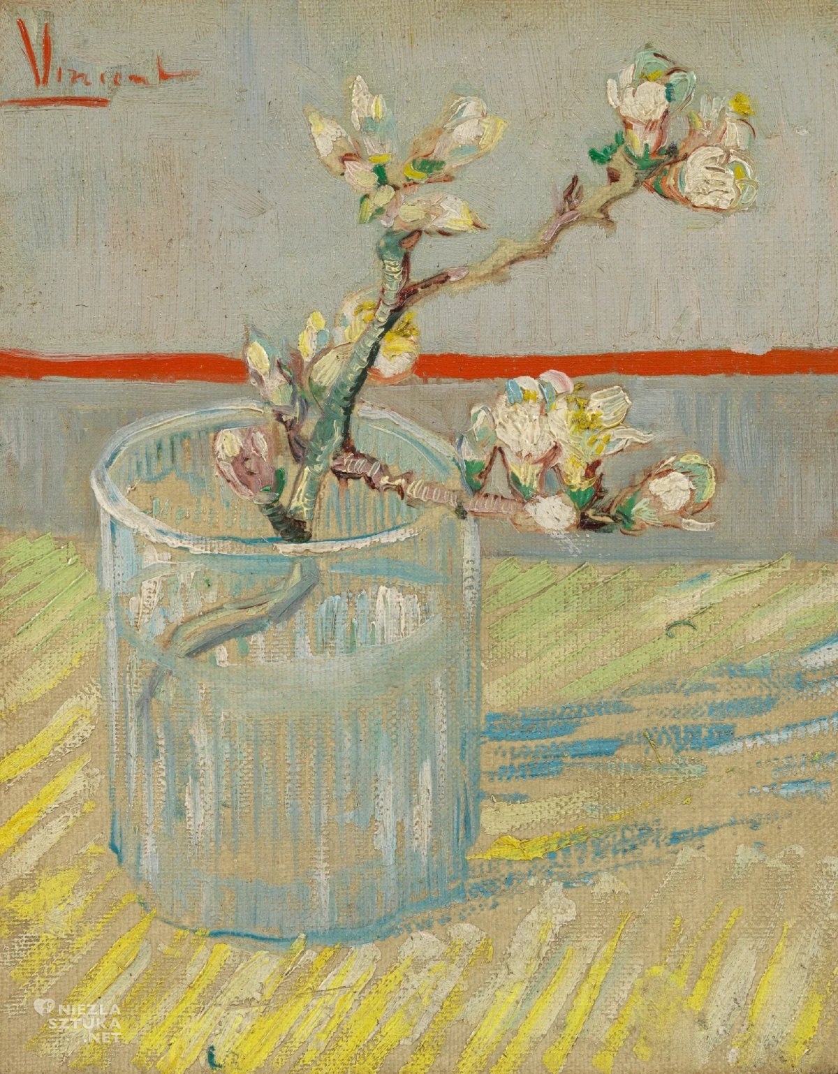 Vincent van Gogh, Kwitnąca gałązka migdałowca w wazonie, Niezła Sztuka