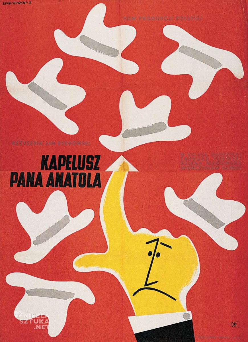 Eryk Lipiński, plakat, film, Kapelusz Pana Anatola, Dydo Poster Collection, niezła sztuka