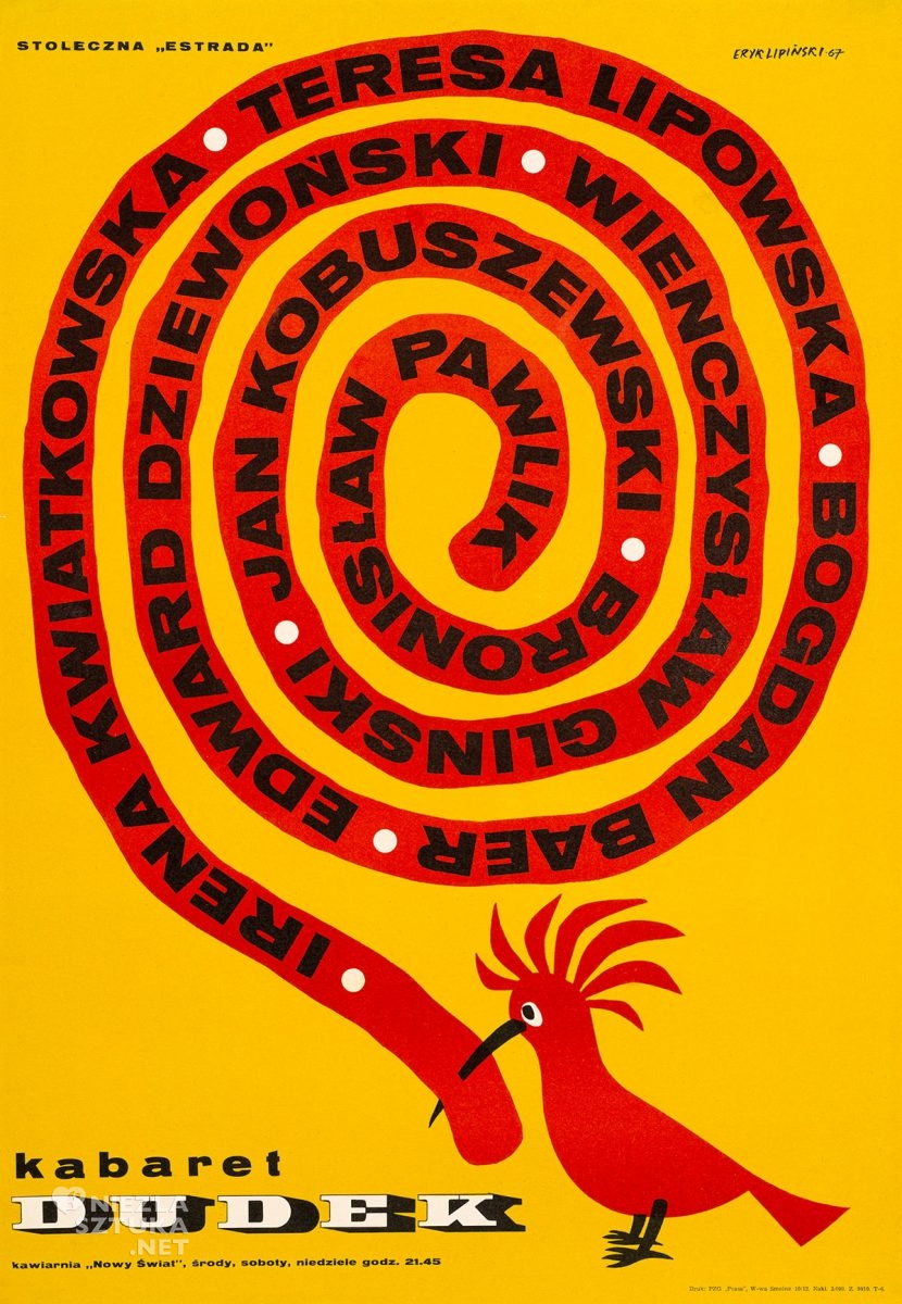 Eryk Lipiński, plakat, kabaret Dudek, polska szkoła plakatu, Niezła Sztuka