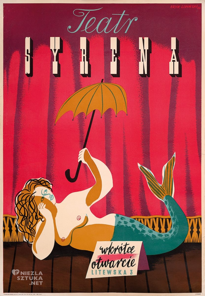 Eryk Lipiński, plakat, Teatr Syrena, polska szkoła plakatu, Niezła Sztuka