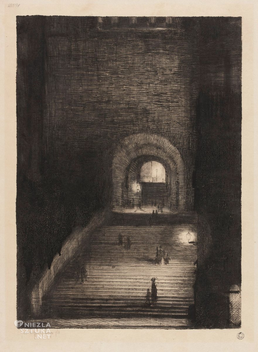 Feliks Jabłczyński, Motyw z Rzymu, Włochy, grafika, sztuka polska, Niezła Sztuka