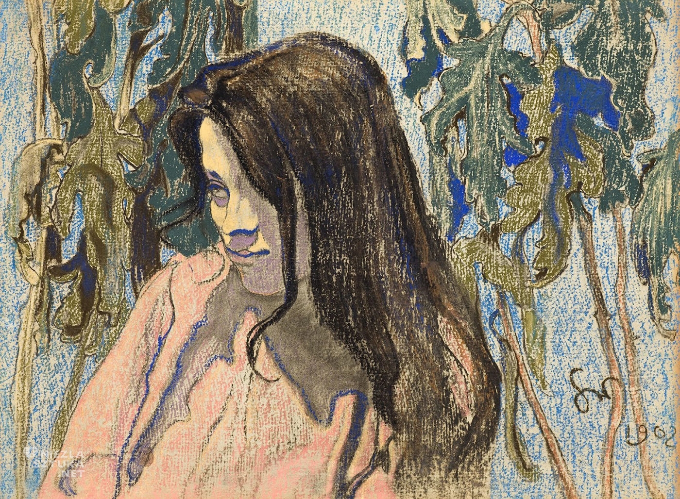 Stanisław Wyspiański, Maria Pareńska, Młoda Polska, sztuka polska, pastel, Niezła Sztuka