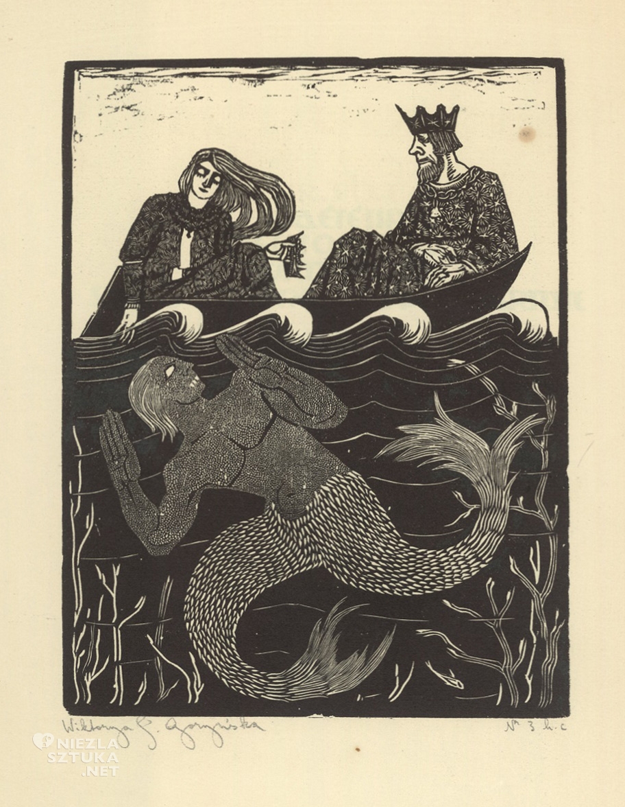 Wiktoria Goryńska, Staroduńska legenda, ilustracja, grafika, sztuka polska, kobiety w sztuce, Niezła Sztuka